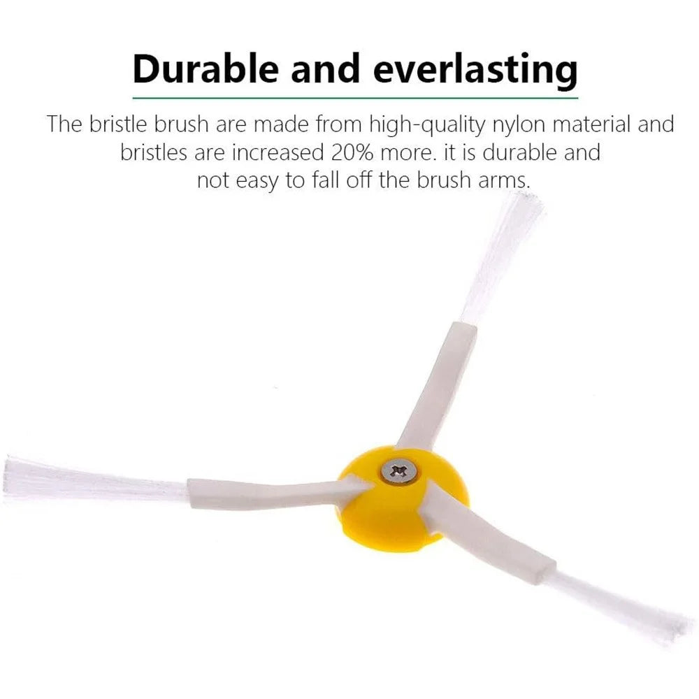 JUNSUNMAY 6Pcs Side Brush for iRobot Roomba 620 / 650 / 675 / 680 / 695 Nylon Bristles Replacement Parts - 4