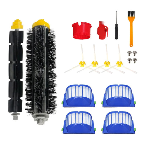 JUNSUNMAY 14Pcs / Set Vacuum Cleaner Parts Kit for iRobot Roomba 620 / 650 / 675 / 680 / 695 Main Brush Side Brush Filter with Cleaning Tool - 1