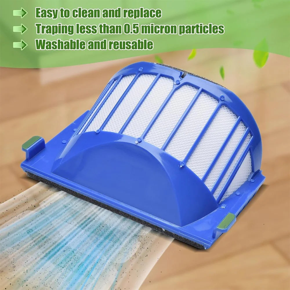 JUNSUNMAY 14Pcs / Set Vacuum Cleaner Parts Kit for iRobot Roomba 620 / 650 / 675 / 680 / 695 Main Brush Side Brush Filter with Cleaning Tool - 3