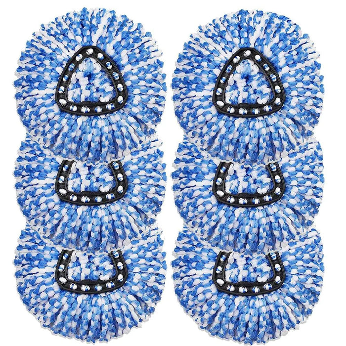 6PCS Mop Replacement Head Rotating Mop Refills for O-cedar EasyWring RinseClean - Blue - 1