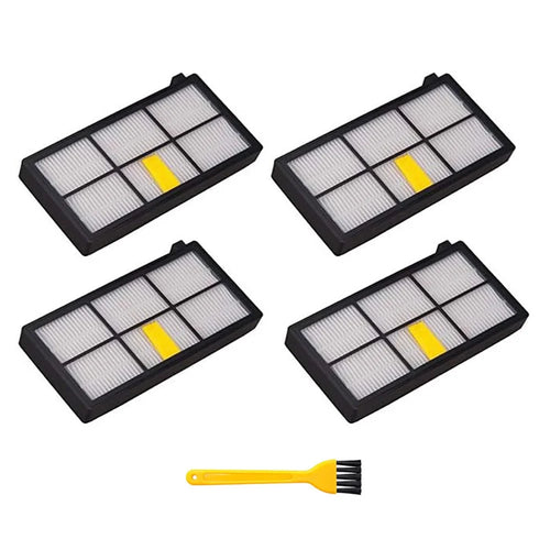 JUNSUNMAY 4Pcs HEPA Filter with Cleaning Brush for iRobot Roomba 860 / 870 / 880 / 960 / 980 Robot Vacuum Replacement Parts - 1