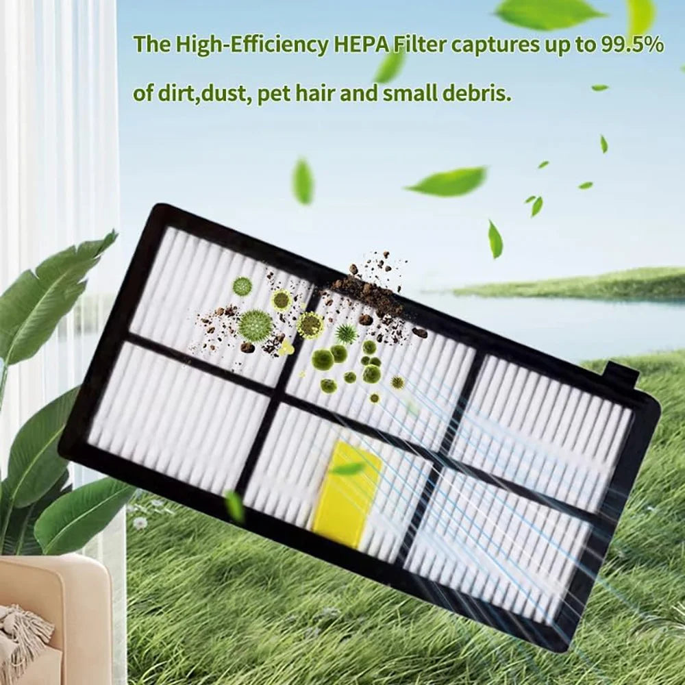JUNSUNMAY 4Pcs HEPA Filter with Cleaning Brush for iRobot Roomba 860 / 870 / 880 / 960 / 980 Robot Vacuum Replacement Parts - 3
