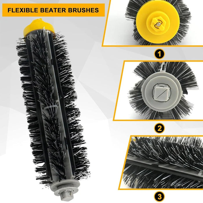 JUNSUNMAY 2Pcs Main Brush Set for iRobot Roomba 700 / 770 / 780 / 790 Robot Vacuum Replacement Parts - 4