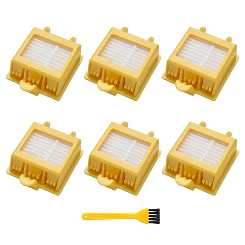JUNSUNMAY 6Pcs Replacement Filter with Cleaning Brush for iRobot Roomba 700 / 770 / 780 / 790 Robot Vacuum - 1