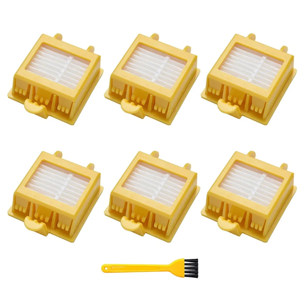 JUNSUNMAY 6Pcs Replacement Filter with Cleaning Brush for iRobot Roomba 700 / 770 / 780 / 790 Robot Vacuum - 1