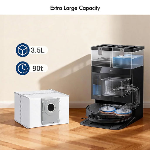 JUNSUNMAY 6Pcs 3.5L Dust Bags for Ecovacs Deebot X8 Omni / X8 Pro Omni / X9 Pro Omni / T50 Omni / T50 Pro Omni - 2