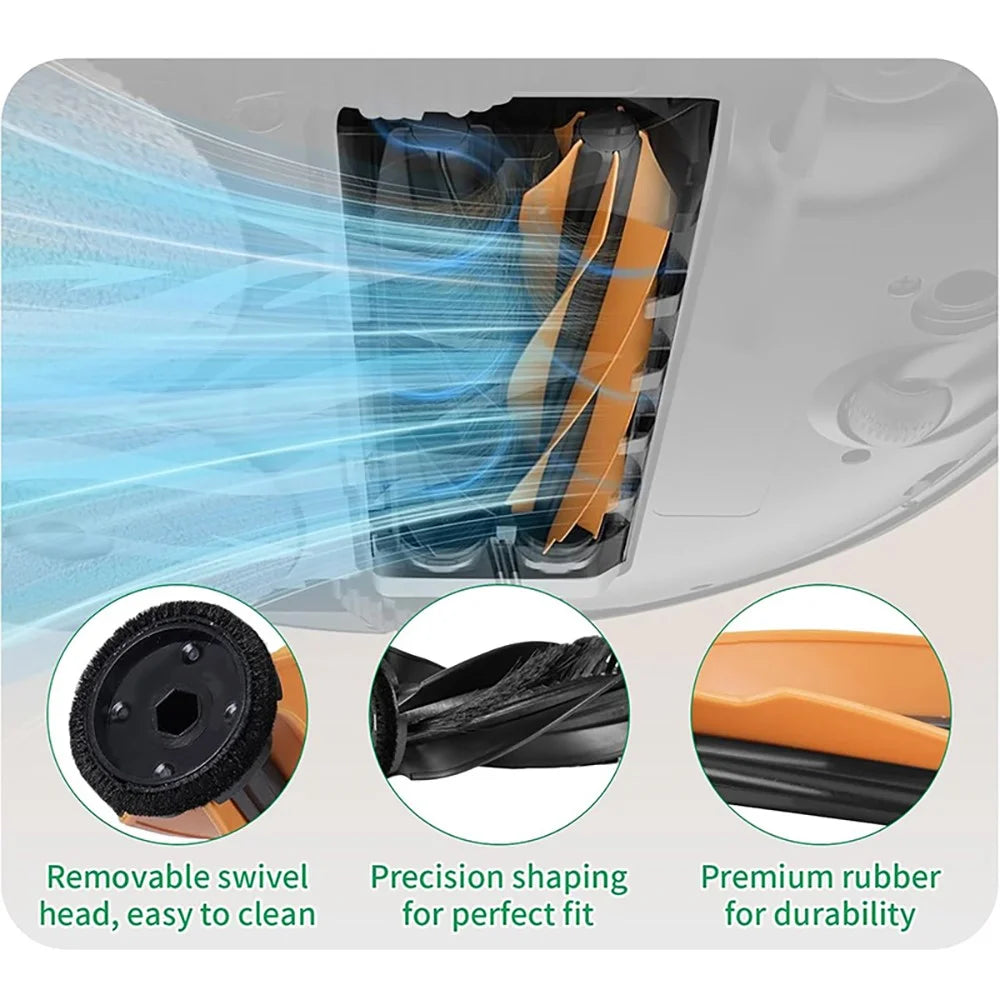 JUNSUNMAY 2Pcs / Set Main Roller Brush for Dreame X50 Ultra / L50 Ultra / L40s Ultra / Mova V50 Ultra Robot Vacuum - 3
