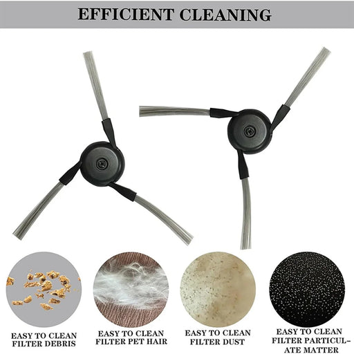 JUNSUNMAY 6Pcs Side Brush for Dreame X50 Ultra / L50 Ultra / X40 Ultra Robot Vacuum Replacement Part - 2