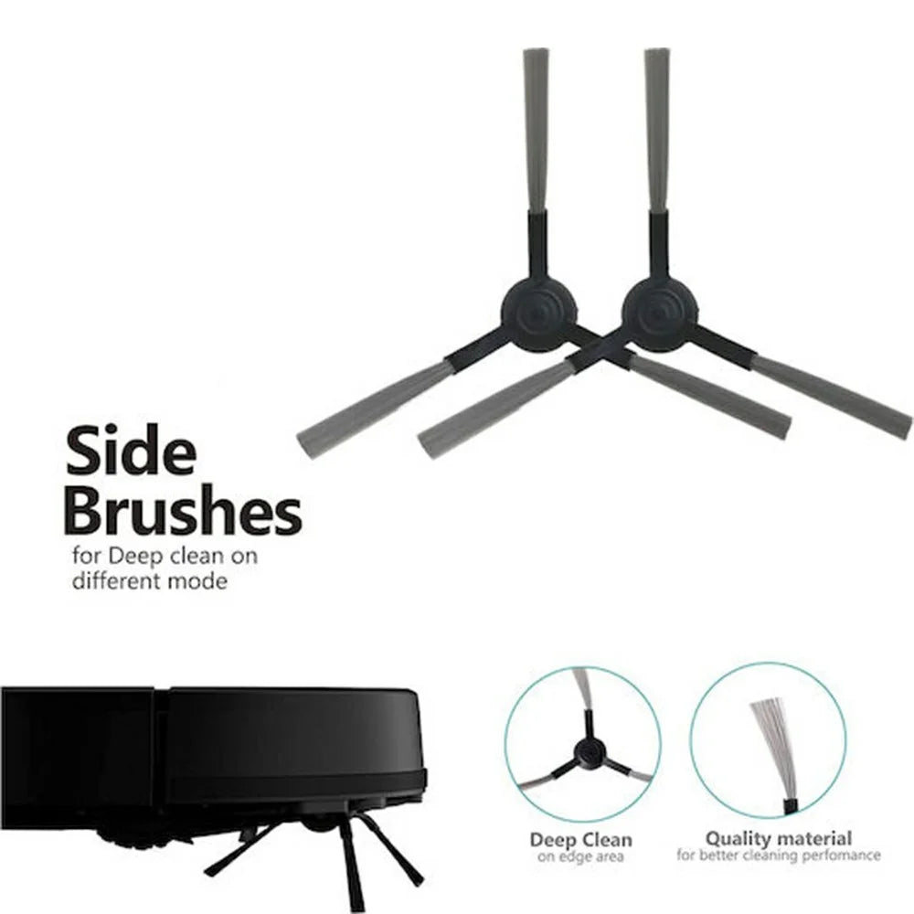 9Pcs / Set For Xiaomi Mijia Robot Vacuum Mop P (SKV4109GL / SKV4110GL / STYTJ02YM) / Viomi V2 Pro (V-RVCLM21B) Main Brush HEPA Filter Mop Cloth and Cleaning Brush Kit - White - 3
