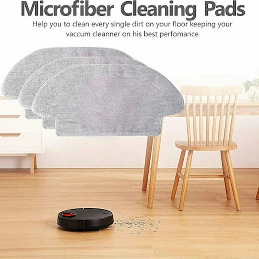 9Pcs / Set For Xiaomi Mijia Robot Vacuum Mop P (SKV4109GL / SKV4110GL / STYTJ02YM) / Viomi V2 Pro (V-RVCLM21B) Main Brush HEPA Filter Mop Cloth and Cleaning Brush Kit - White - 5