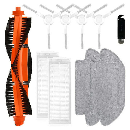 10Pcs / Set Replacement Parts Kit for Xiaomi Mijia Robot Vacuum Mop 2S (XMSTJQR2S) / STYJ02YM / 3C (B106CN) Main Brush HEPA Filter Mop Cloth and Cleaning Brush - 1