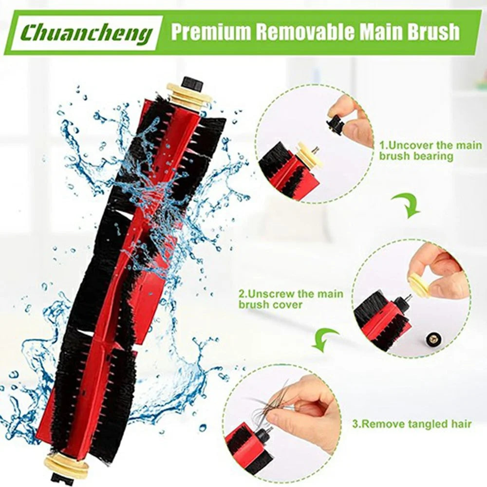 12Pcs / Set Main Brush HEPA Filter Mop Pad Kit for Roborock E4 / E5 / S5 / S5 Max / S52 / S55 / S6 / S6 Pure - 2
