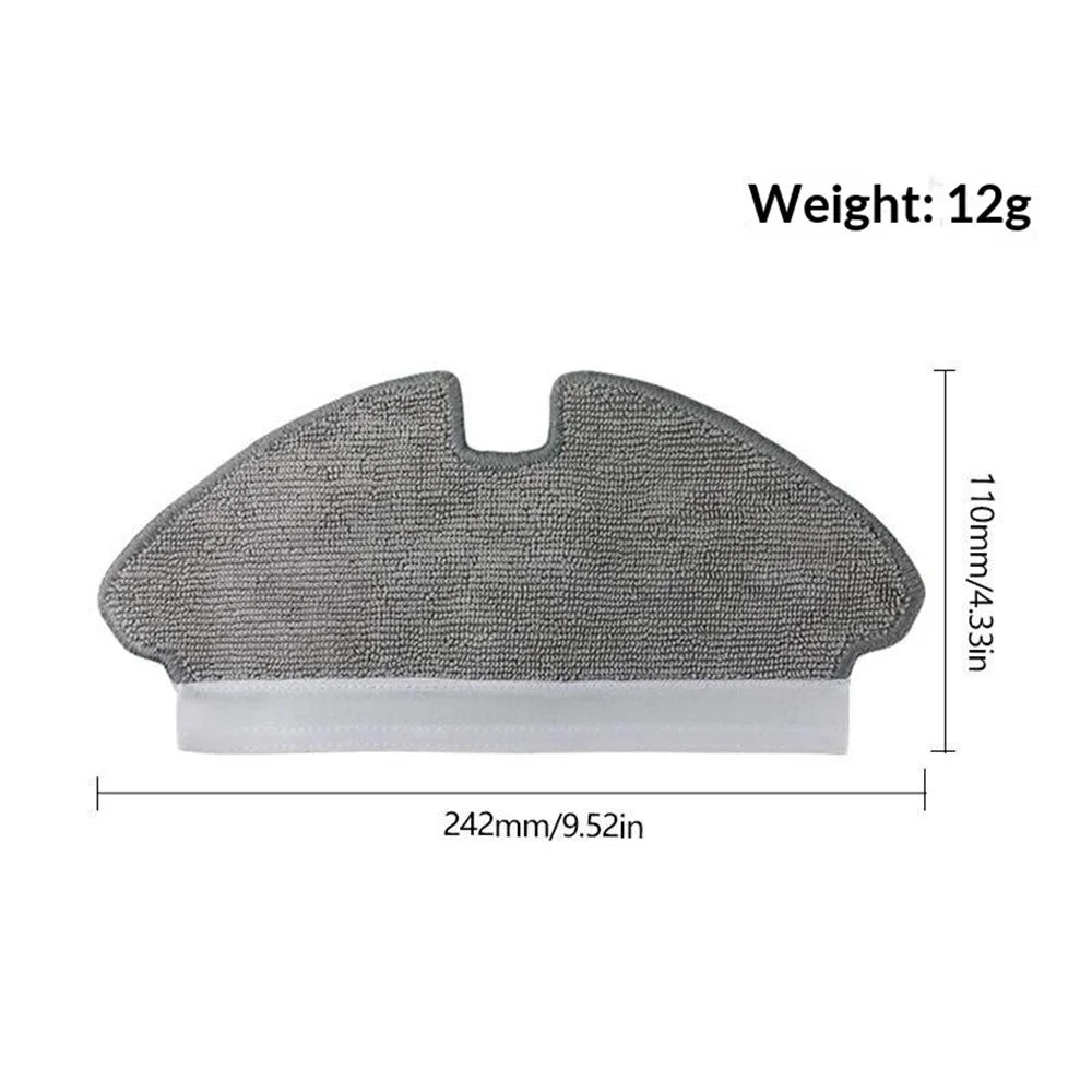 For Dreame Mova M1 Robot Vacuum Cleaner Mop Pad Washable Cleaning Cloth Replacement - Grey - 4