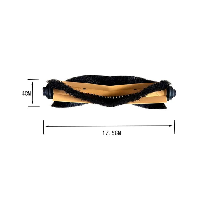 For Dreame D20 Air Plus Robot Vacuum Main Brush Roller Microfiber Plastic Cleaning Brush Replacement Part -Yellow - 4