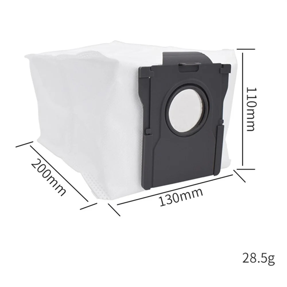 5Pcs Dust Bags for Dreame X40 Pro Ultra  /  X40 Ultra  /  X40 Master  /  L40 Ultra  /  X30 Ultra  /  X30 Pro  /  X30  /  S30 Pro Ultra  /  S10 Pro Ultra  /  L10s Pro  /  L30 Pro  /  D10 Plus Gen 2 Robot Vacuum Cleaner Bag Replacement Parts - 6