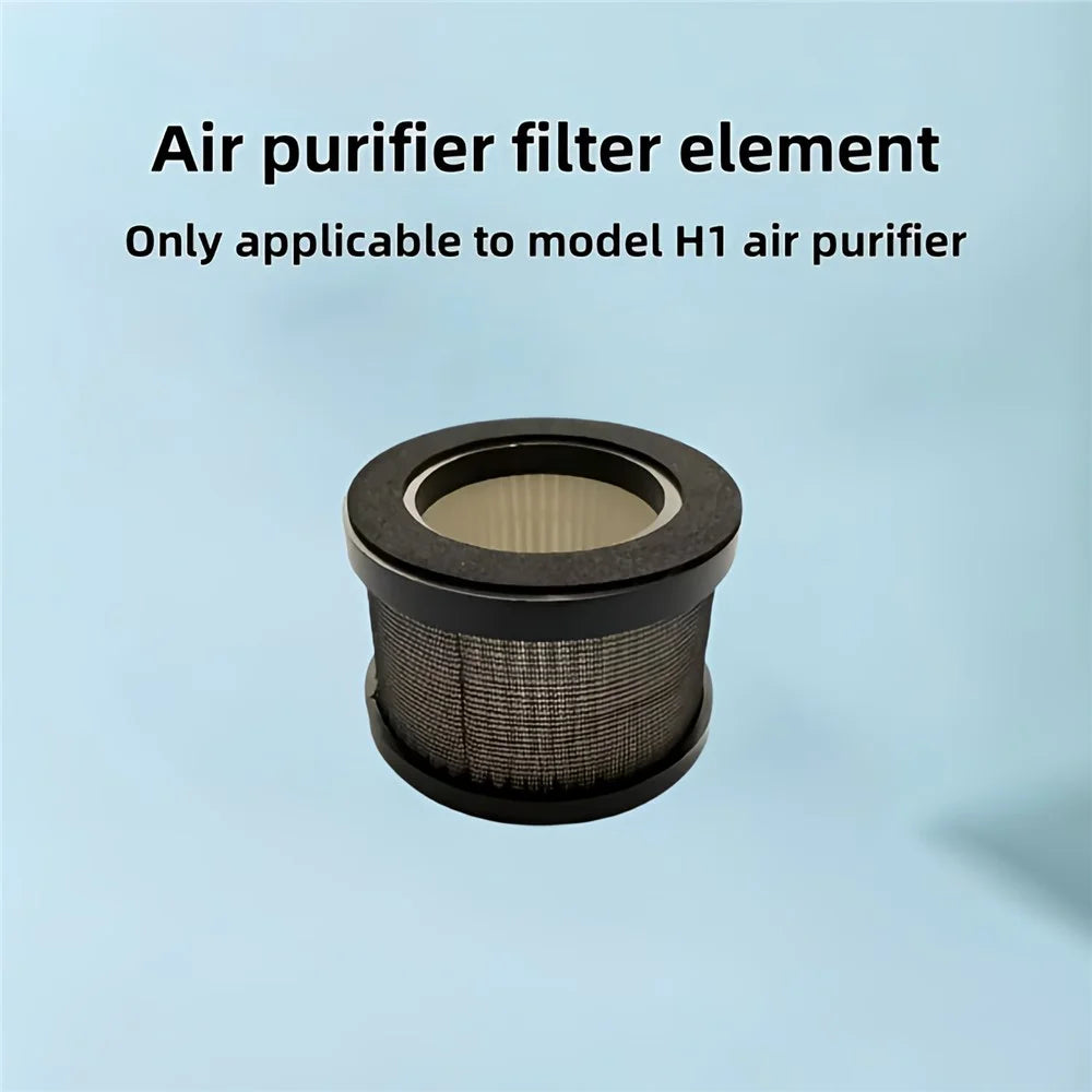 HEPA Filter for H1 Negative Ion Desktop Air Purifier Cylindrical Filter Element Replacement Part - Black - 2
