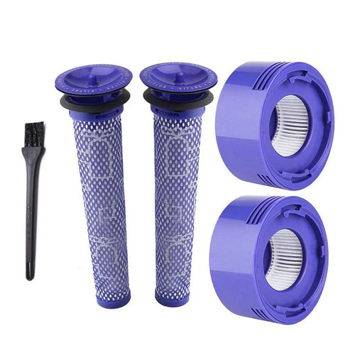 5-in-1 Vacuum Cleaner Accessories Set for Dyson V7 / V8, 2Pcs Front Filter Cores+2Pcs Rear Filter Cores+1Pc Cleaning Brush - 1