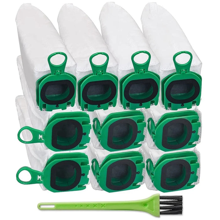 10PCS Replacement Cleaning Bags Dust Bags with Cleaning Brush for Vorwerk Kobold VB100 Vacuum Cleaner - 1