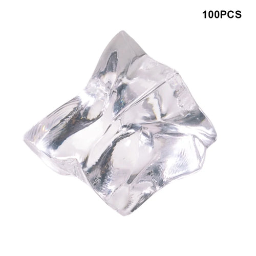 100Pcs Plastic Stone Vase Filler Fake Crystal Diamond Decoration for Aquarium Fish Tank, Size L - 1