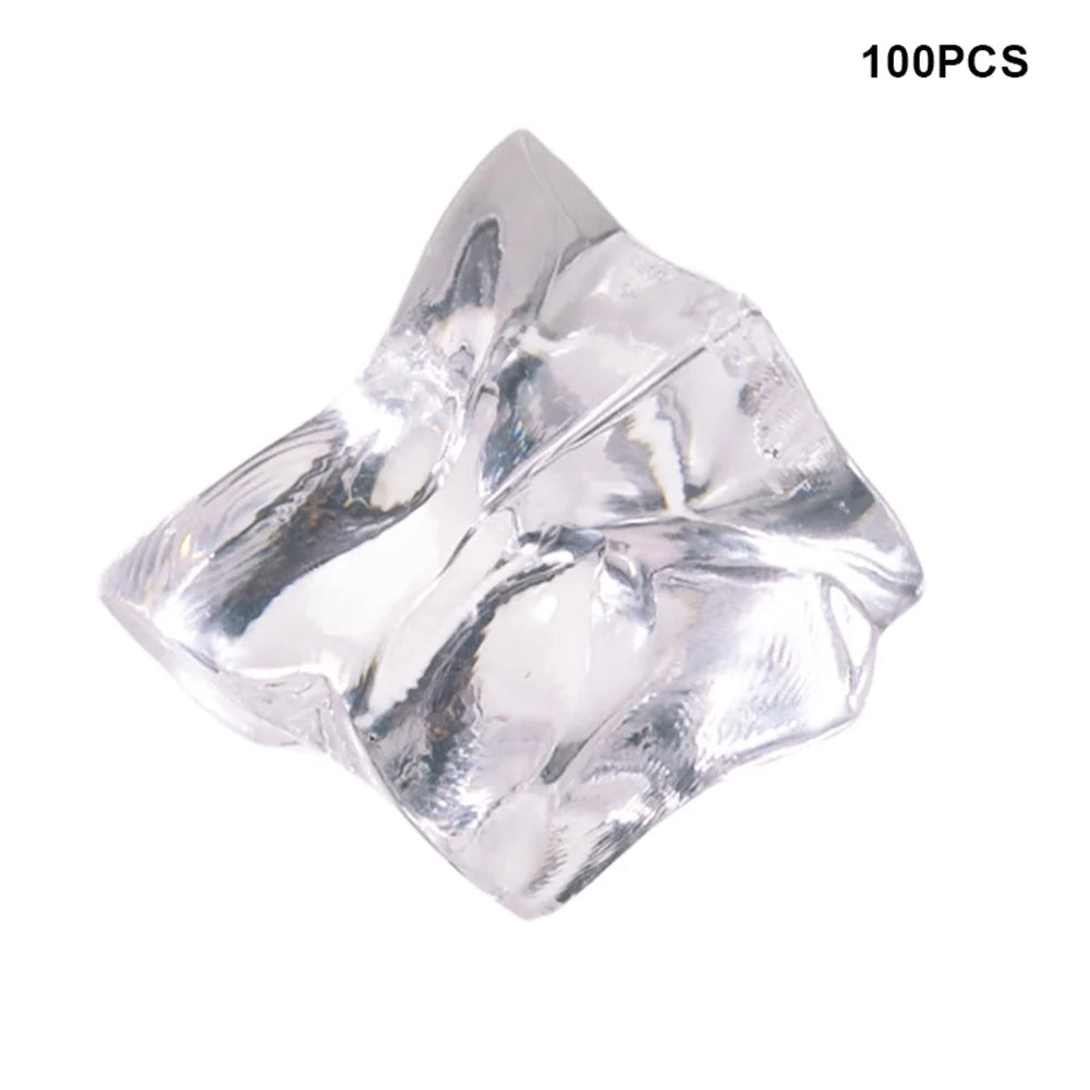 100Pcs Plastic Stone Vase Filler Fake Crystal Diamond Decoration for Aquarium Fish Tank, Size L - 1