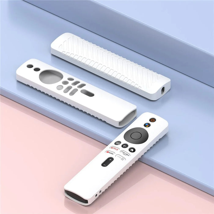 For Xiaomi TV Stick 4K Remote Control Case Protective Cover Drop Resistant Silicone Shell - White - 4