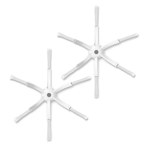 2Pcs 6-Armed Side Brush for Roborock S5 / S6 / S5 Max / S6 Max / S7 / S7 MaxV / S8 / S8+ / S8 Ultra Sweeper Cleaner Parts (White) - 1