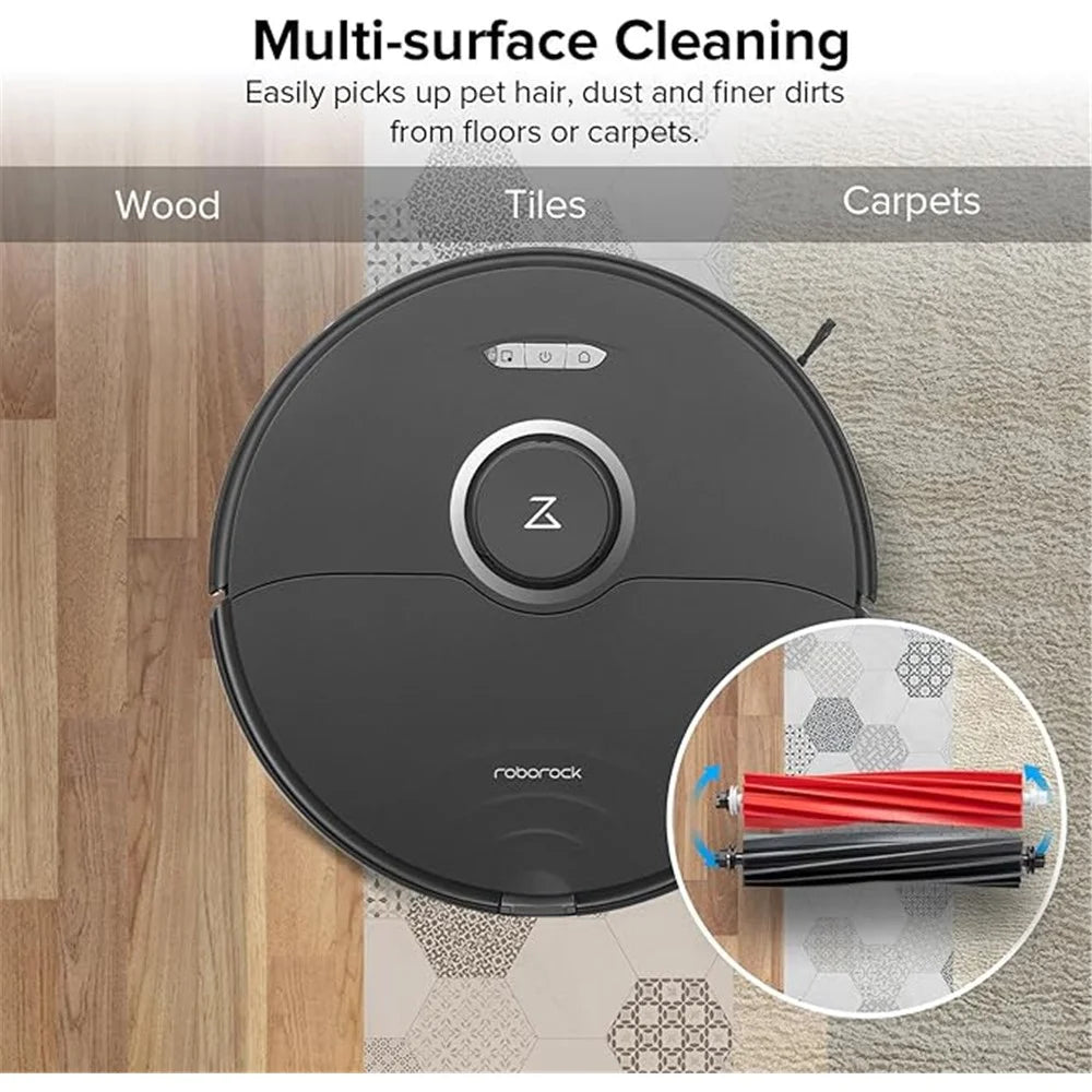 2Pcs Main Brush for Roborock S8 / S8+ / S8 Pro Ultra / Q5 Pro / Q5 Pro+ / Q8 Max / Q8 Max+ Robot Vacuum Cleaner Replacement Roller Brushes - 3