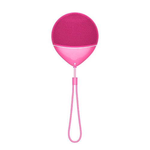 HQ-A009 Waterproof Pore Cleansing Facial Clean Instrument Electric Vibration Face Cleaning Silicone Brush - Pink - 1