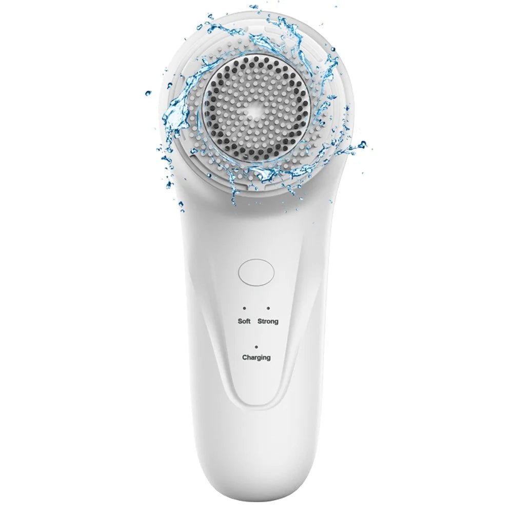 HQ-A006 15000-16000rpm High Frequency Sonic Facial Cleanser Electric Face Wash Brush - White - 2