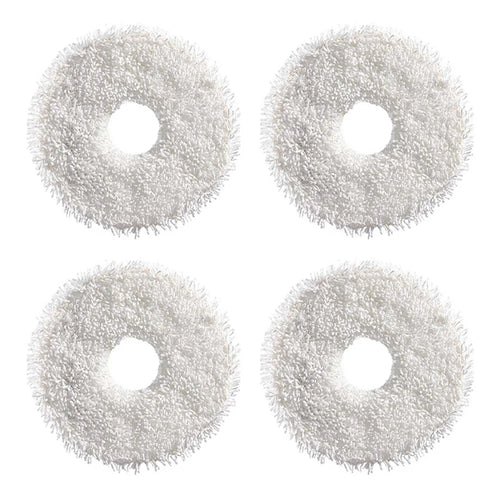 JUNSUNMAY 4Pcs Vacuum Cleaner Mop Pad for ECOVACS X1 Turbo  /  X1 Omni  /  X2 Omni  /  T10 Turbo  /  T10 Omni  /  T20  /  T20 Omni - White - 1