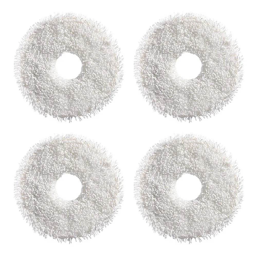 JUNSUNMAY 4Pcs Vacuum Cleaner Mop Pad for ECOVACS X1 Turbo  /  X1 Omni  /  X2 Omni  /  T10 Turbo  /  T10 Omni  /  T20  /  T20 Omni - White - 1