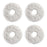 JUNSUNMAY 4Pcs Vacuum Cleaner Mop Pad for ECOVACS X1 Turbo  /  X1 Omni  /  X2 Omni  /  T10 Turbo  /  T10 Omni  /  T20  /  T20 Omni - White - 1
