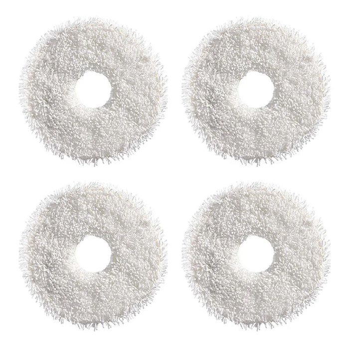 JUNSUNMAY 4Pcs Vacuum Cleaner Mop Pad for ECOVACS X1 Turbo  /  X1 Omni  /  X2 Omni  /  T10 Turbo  /  T10 Omni  /  T20  /  T20 Omni - White - 1