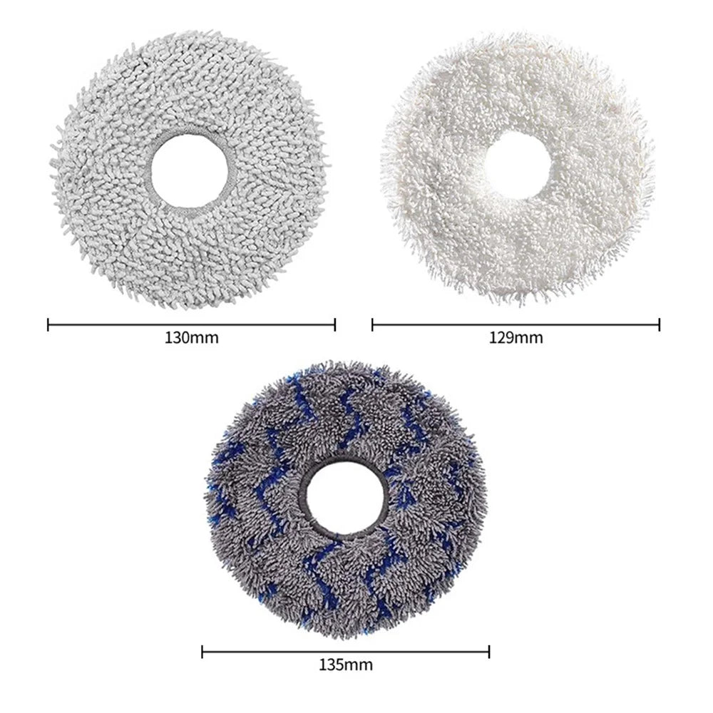 JUNSUNMAY 4Pcs Vacuum Cleaner Mop Pad for ECOVACS X1 Turbo  /  X1 Omni  /  X2 Omni  /  T10 Turbo  /  T10 Omni  /  T20  /  T20 Omni - White - 6