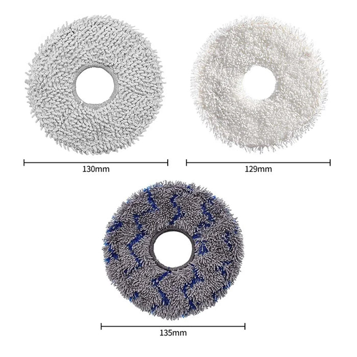 JUNSUNMAY 4Pcs Vacuum Cleaner Mop Pad for ECOVACS X1 Turbo  /  X1 Omni  /  X2 Omni  /  T10 Turbo  /  T10 Omni  /  T20  /  T20 Omni - White - 6