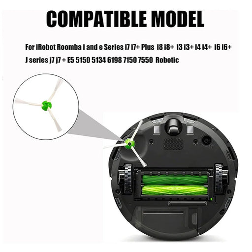 JUNSUNMAY 6Pcs Triangle Side Brushes for iRobot Roomba i7 / i7+ / i8+ / E5 / E6 / E7 / j7 Sweeping Robot Replacement Part - 2