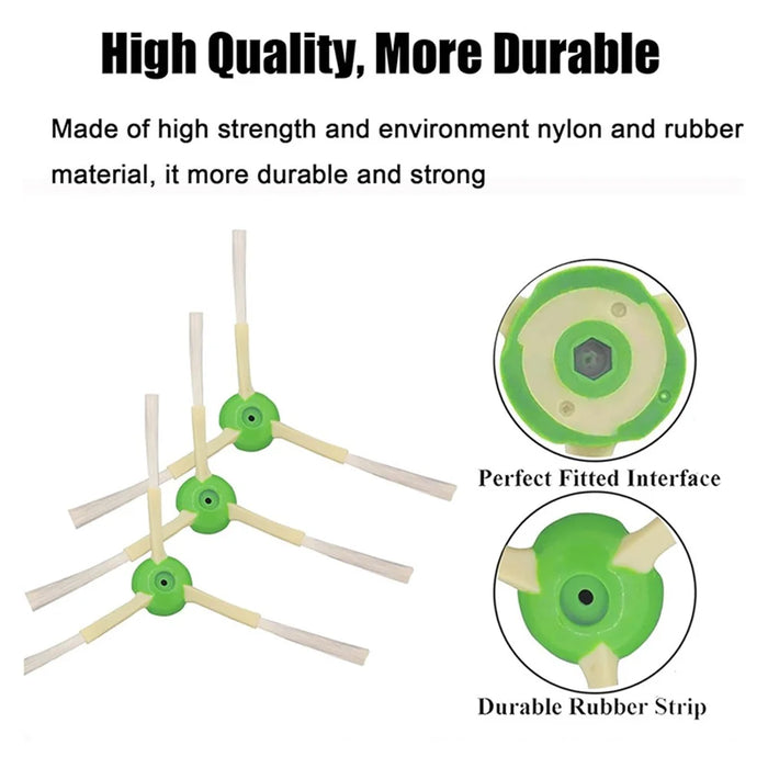JUNSUNMAY 6Pcs Triangle Side Brushes for iRobot Roomba i7 / i7+ / i8+ / E5 / E6 / E7 / j7 Sweeping Robot Replacement Part - 3