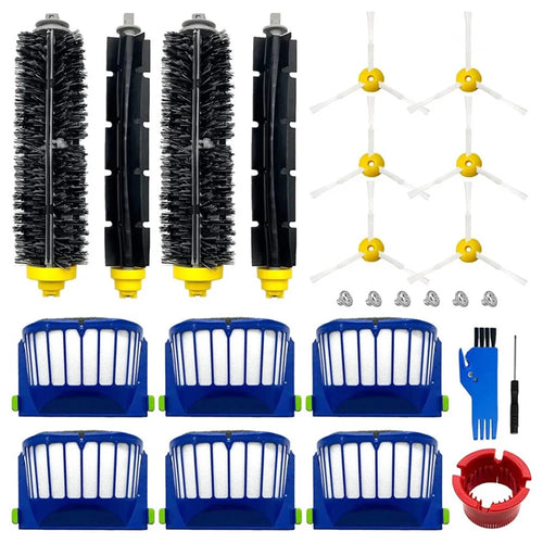 1 Set For iRobot Roomba 600 Series Replacement Kit (2 Pairsxmain Brush+6xFilter+6xSide-Edge Brush+3 Cleaning Tools) - 1