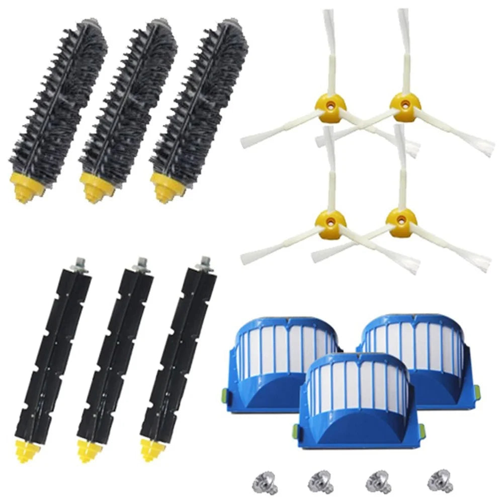 1 Set For iRobot Roomba 600 Series Replacement Kit (3 Pairsxmain Brush+3xFilter+4xSide-Edge Brush) - 1