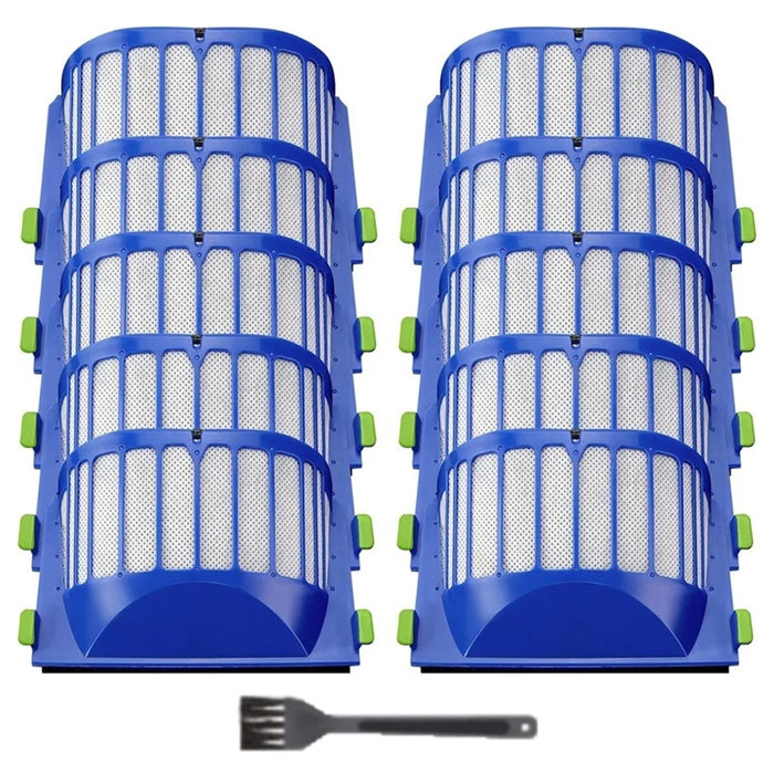 11Pcs Replacement Parts Accessories For iRobot Roomba 600 Series Filter Vacuum Cleaner Kit 10 Fliters+1 Brush - 1