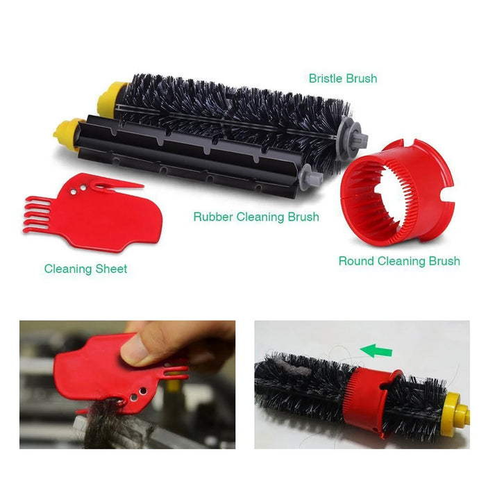 1 Set For iRobot Roomba 605 / 606 / 610 / 614 / 620 / 660 / 630 / 651 / 650 / 670 / 690 Cleaning Tool Kit (5 Brush+3 Comb) - 6