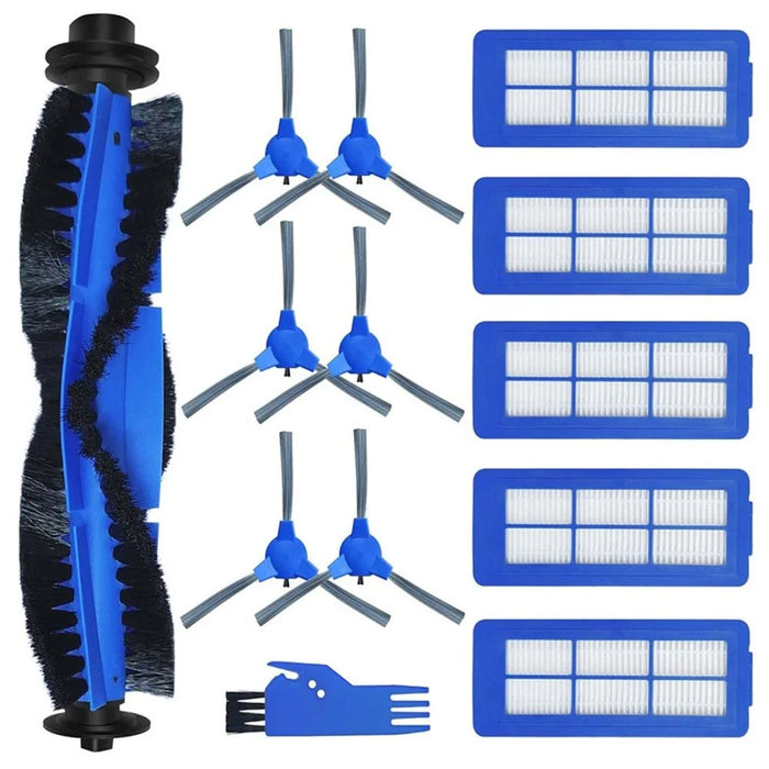 13Pcs  /  Set For Eufy RoboVac 15C Max  /  G32 Pro  /  11S Max  /  G30  /  30C Max  /  G20 Hybrid Main Brush + 6 Side Brush + 5 Filter + Cleaning Tool - 1