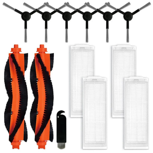 13Pcs  /  Set For Xiaomi Mijia STYJ02YM Sweeping Robot 2 Main Brush + 6 Side Brush + 4 Filter + Cleaning Tool - 1