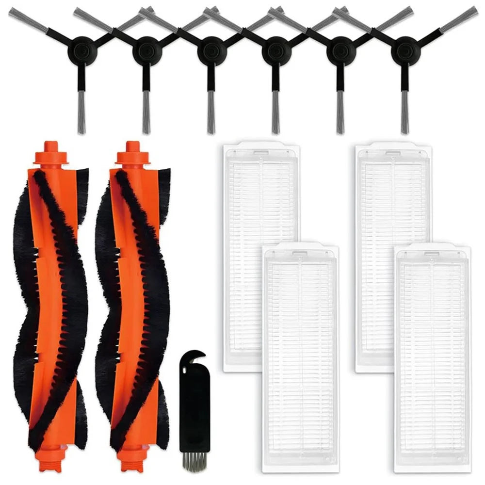 13Pcs  /  Set For Xiaomi Mijia STYJ02YM Sweeping Robot 2 Main Brush + 6 Side Brush + 4 Filter + Cleaning Tool - 1
