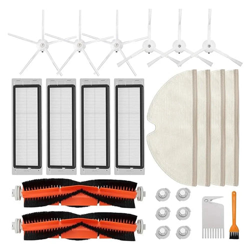 24Pcs / Set For Roborock S4 / S5 / S6 Main Brush + Filter + Mop + Side Brush Accessories Kit - 1