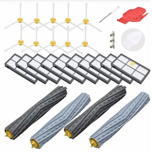 1 Set Replacement Parts for iRobot Roomba 800  / 900 Series , 2 Pairs Main Brush+10 Filter+10 Side-Edge Brush+2 Cleaning Tools+1 Screwdriver - 1