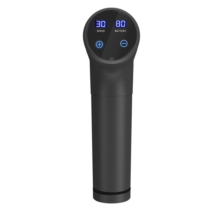 Cordless Massage Gun Handheld Body Neck Pain Relief Electric Massager Machine with 6 Heads - Black/US Plug - 6