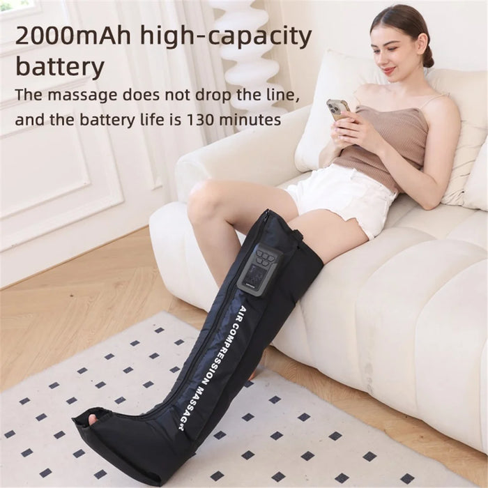 ST-504 1Pc LCD Display Air Pressure Electric Massager 3 Modes Cordless Leg Relaxer Foot Cover - 5