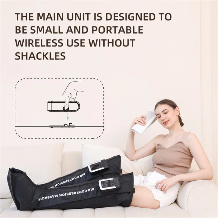 ST-504 1Pc LCD Display Air Pressure Electric Massager 3 Modes Cordless Leg Relaxer Foot Cover - 6