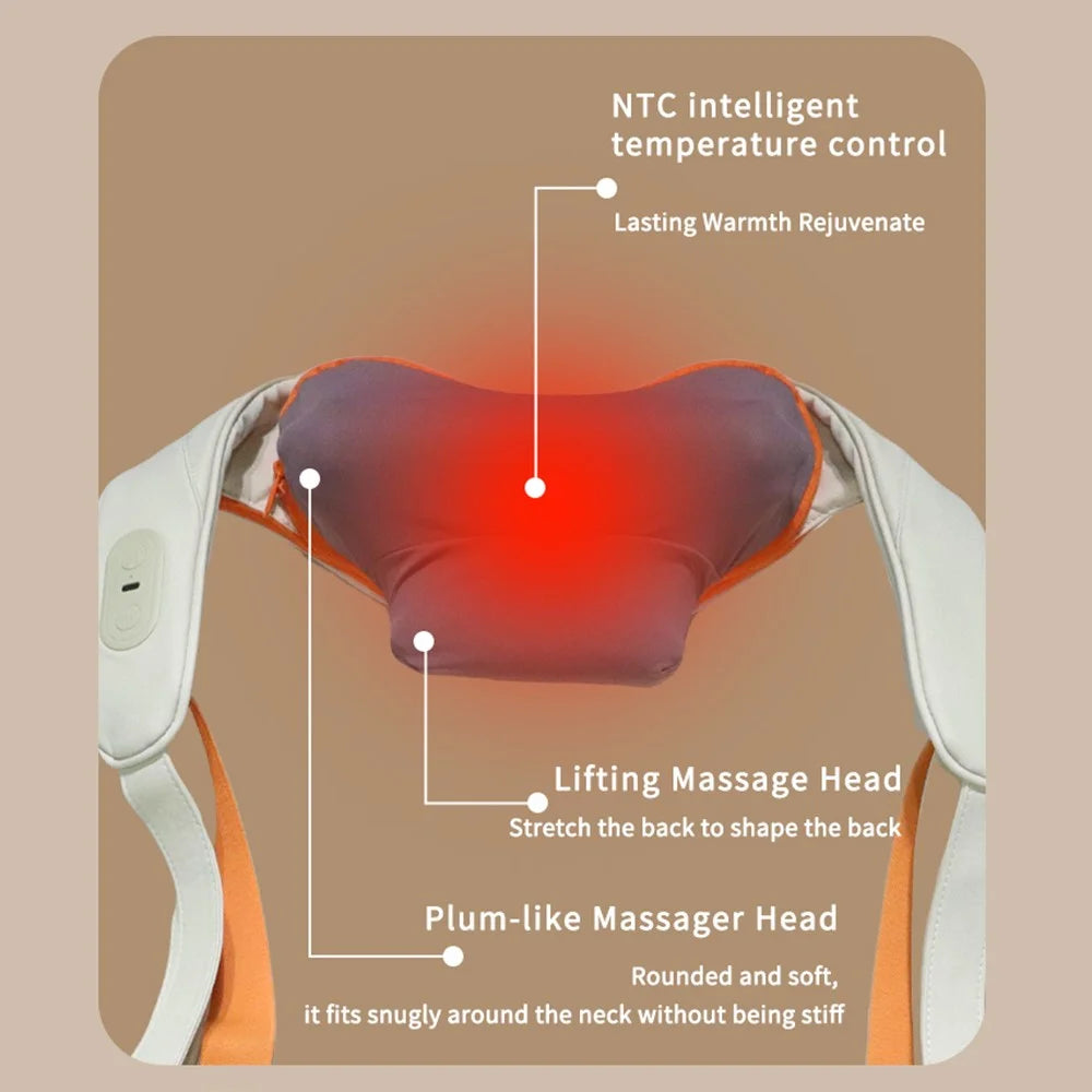 ST-360 3 Modes Neck and Shoulder Massager with Hot Compress Shiatsu Kneading Massage Device for Deep Tissue Relaxation - 4